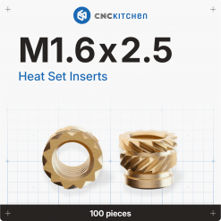 Gjengeinnsats for plast - M1.6 x 2.5mm, 100stk