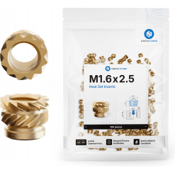 Alternativ syn på Gjengeinnsats for plast - M1.6 x 2.5mm, 100stk