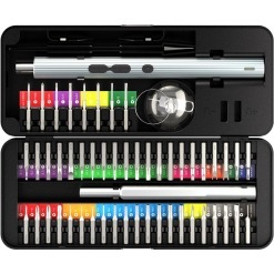 Alternativ syn på Elektrisk skrutrekkersett, presisjon, 58 deler