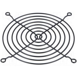 Viftegitter, 92mm, svart