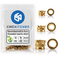 Alternativ syn på Gjengeinnsats for plast - Sett, kort type, M3-M5, 200stk