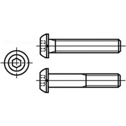 Alternativ syn på Maskinskrue - ISO 7380-1,  A2, M3 x 8mm, unbrako