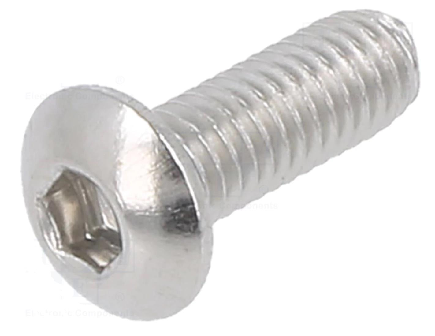 Maskinskrue - ISO 7380-1, A2, M3 x 25mm, unbrako