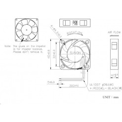 Alternativ syn på Vifte, 12V, 40 x 10mm, MagLev, 5000rpm