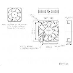 Alternativ syn på Vifte, 12V, 60 x 15mm, MagLev, 2200rpm