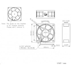 Alternativ syn på Vifte, 12V, 60 x 25mm, MagLev, 2500rpm