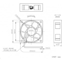 Alternativ syn på Vifte, 12V, 60 x 20mm, MagLev, 3100rpm