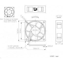 Alternativ syn på Vifte, 24V, 60 x 20mm, MagLev, 5000rpm