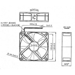 Alternativ syn på Vifte, 12V, 120 x 38mm, MagLev, 2100rpm