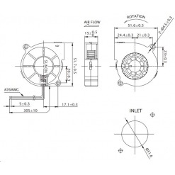 Alternativ syn på Vifte, 12V, 50 x 15mm, Radial, MagLev, 5200rpm