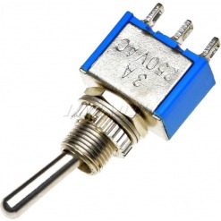 Vippebryter, 3 pol, på-av-på, SP3T, 3A