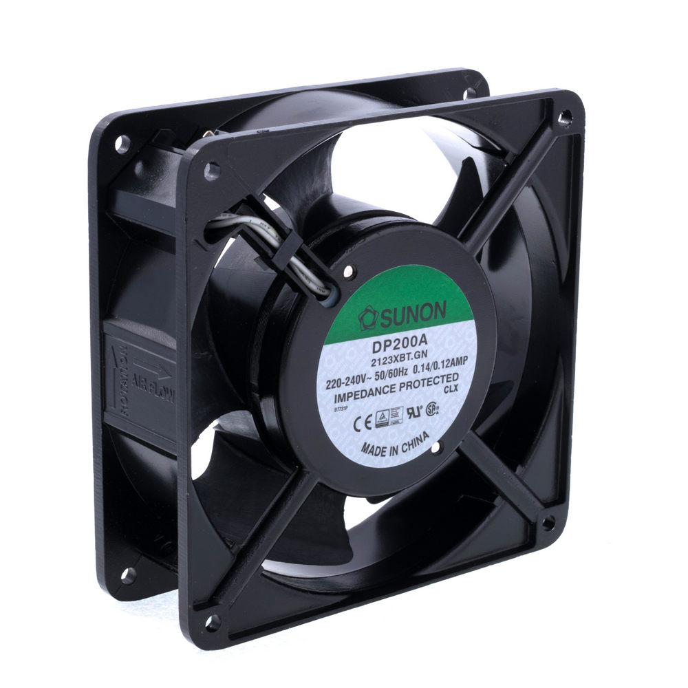 Vifte, 230V, 120mm x 38mm, Kulelager, 2850rpm, kabelsko