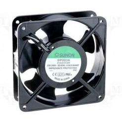 Vifte, 230V, 120mm x 38mm, Kulelager, 1650rpm, kabelsko