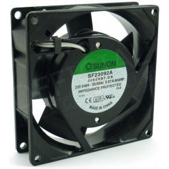 Vifte, 230V, 92mm x 25mm, Kulelager, 2350rpm, kabelsko