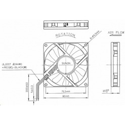 Alternativ syn på Vifte, 12V, 80 x 15mm, MagLev, 3500rpm