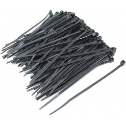 Strips - 3.6x100mm, svart, 18kg, 100stk, UV-resistent