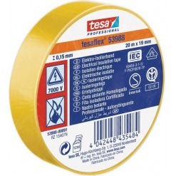 Tape - Isolasjonstape, 19mm x 20m, gul