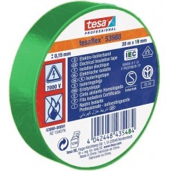 Tape - Isolasjonstape, 19mm x 20m, grønn