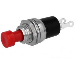 Trykkbryter, AV-(PÅ), rød, 1A / 250VAC