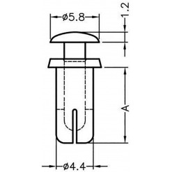 Alternativ syn på Nagler for vifte, 4.5x8mm (4 stk)