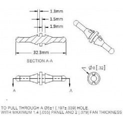 Alternativ syn på Støydempende montering for vifte #1 (4 stk)