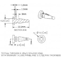 Alternativ syn på Støydempende montering for vifte #2 (4 stk)