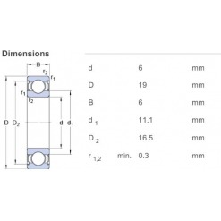 Alternativ syn på Kulelager, 626-2Z, Misumi