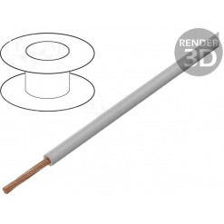 Flertrådet kabel, 0.22mm2, 60V, grå, pr meter