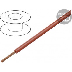 Flertrådet kabel, 0.22mm2, 60V, rød, pr meter