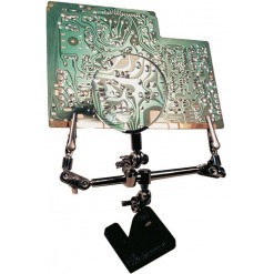 Tredje hånd - loddehjelper med forstørrelsesglass