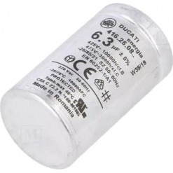 Kondensator - drift, 6.3uF, 475V, kabelsko