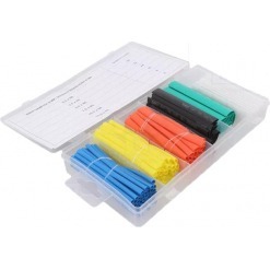 Alternativ syn på Krympeslangesett, 2:1, 128stk, farger, 80mm