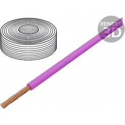Flertrådet kabel, 0.35mm2, 60V, rosa, pr meter