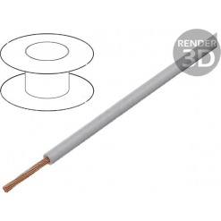 Flertrådet kabel, 0.35mm2, 60V, grå, pr meter