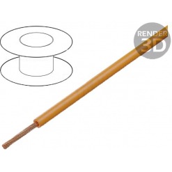 Flertrådet kabel, 0.35mm2, 60V, oransje, pr meter