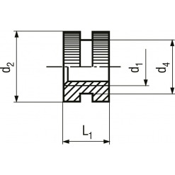 Alternativ syn på Gjengeinnsats for plast - M6 x 6mm