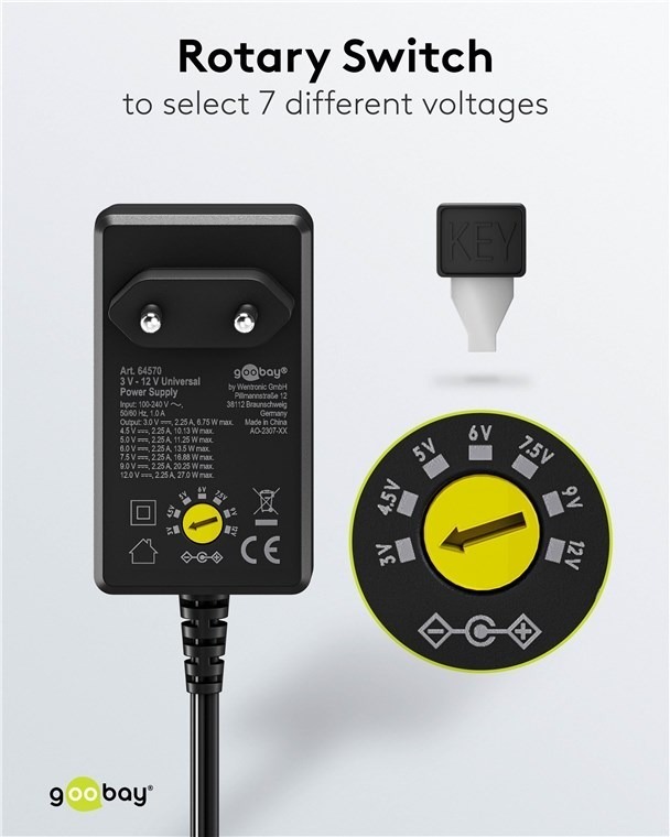 Batterieliminator, 3-12V, 2.25A, 27W - Bild 3