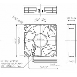 Alternativ syn på Vifte, 12V, 80 x 20mm, MagLev, 3300rpm