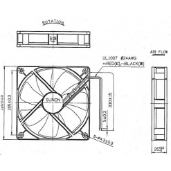 Alternativ syn på Vifte, 12V, 120 x 25mm, 1600rpm